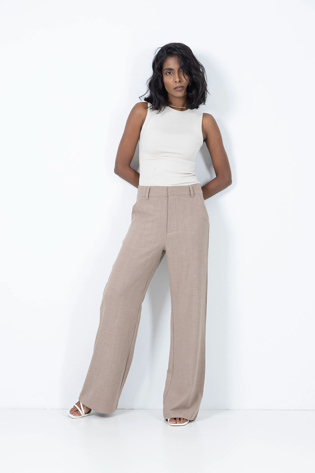 Brown Straight Fit Trouser