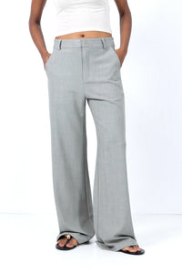 Sage Green Straight Fit Trouser