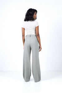 Sage Green Straight Fit Trouser