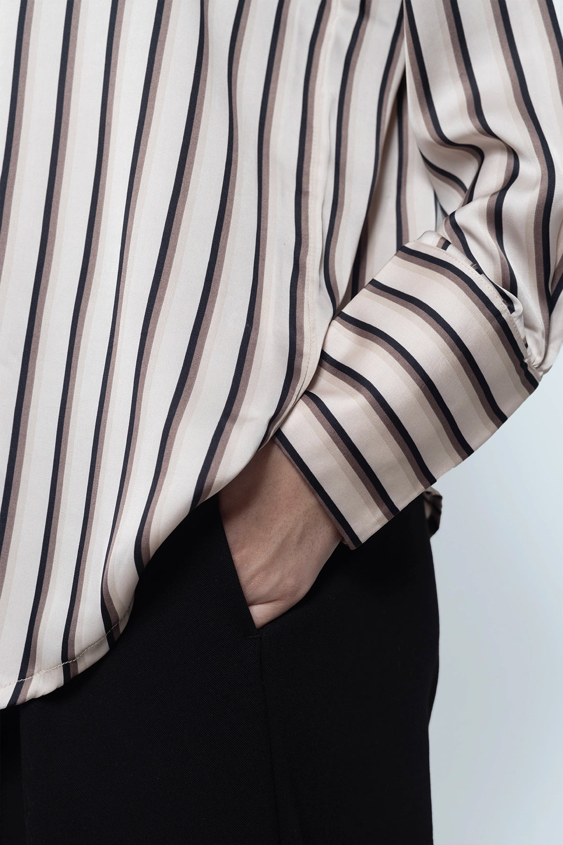 Striped Satin Shirt