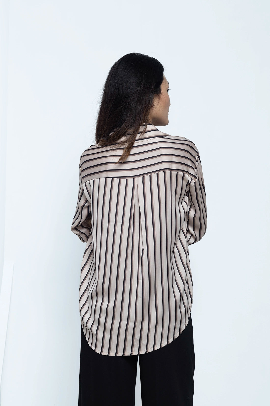 Striped Satin Shirt