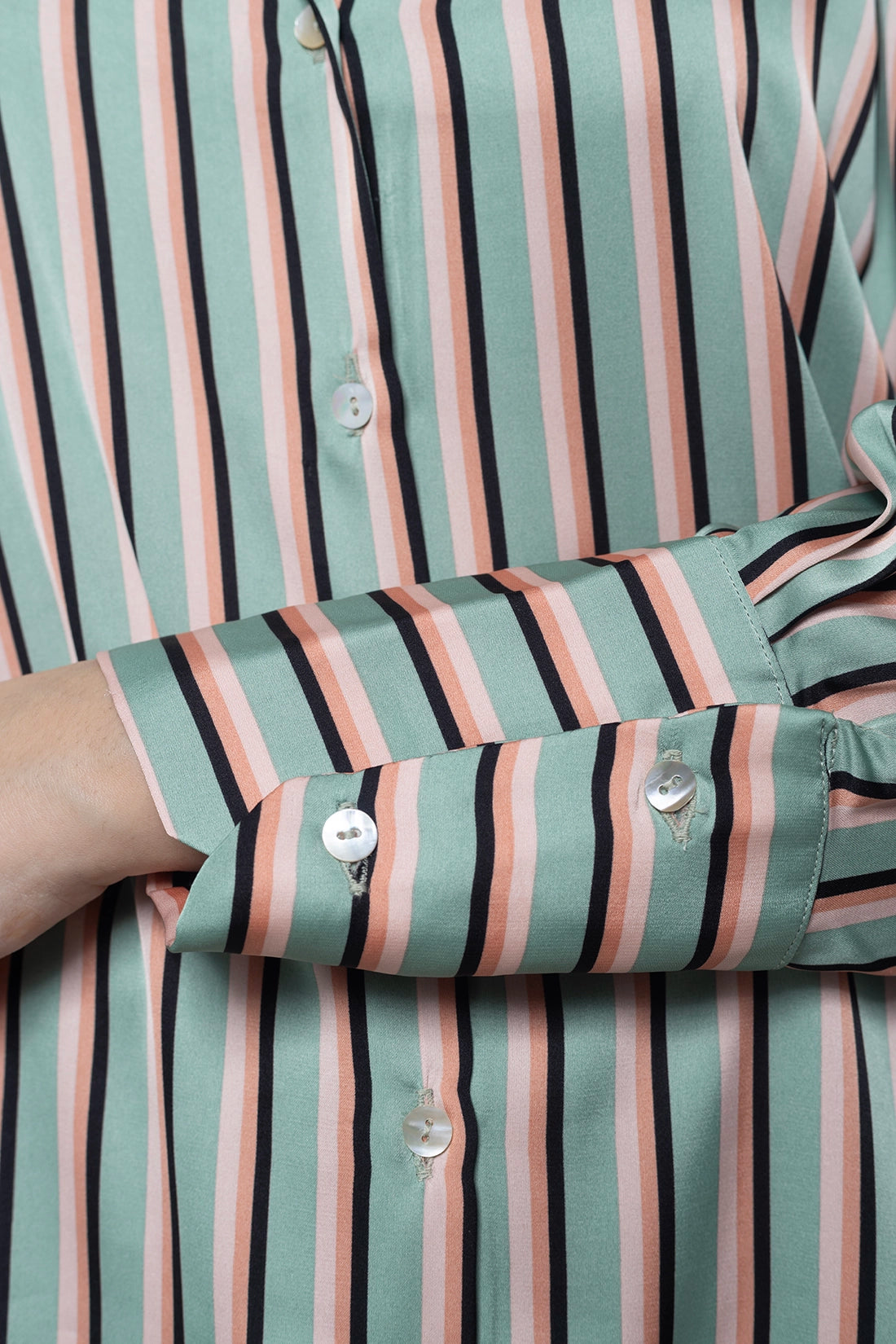 Multi Stripes Satin Shirt