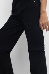 Black Cargo Denim