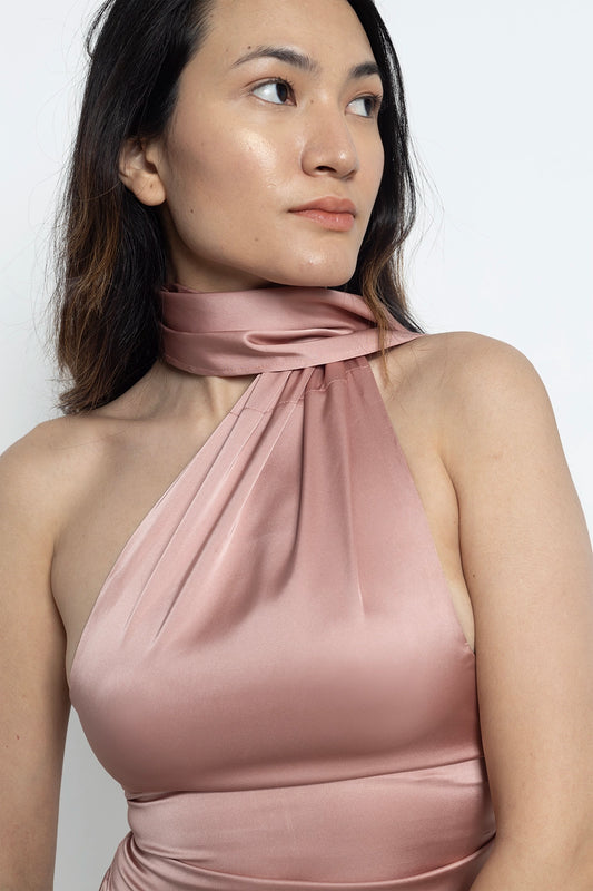 Blush Pink Scarf Top