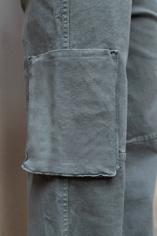 Sage Green Cargo Denim