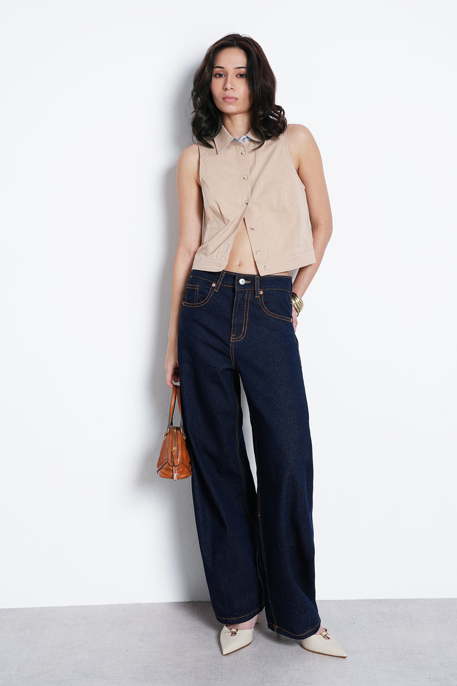 Raw Wash Barrel Fit Jeans