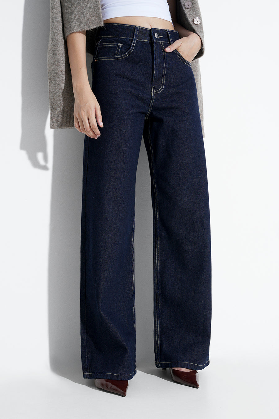 Raw Wash Straight Fit Jeans