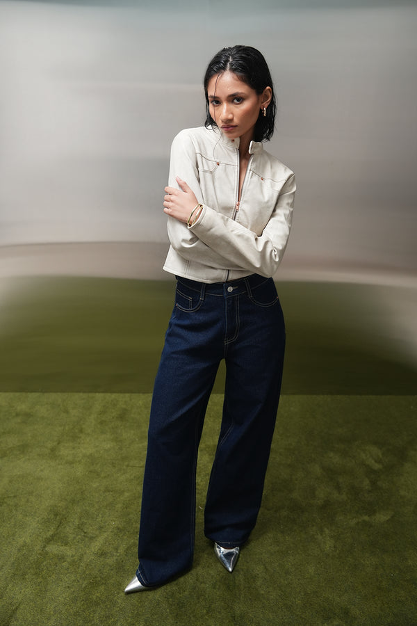 Raw Wash Straight Fit Jeans