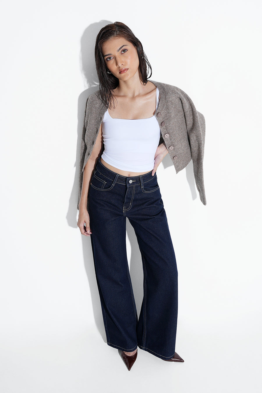 Raw Wash Straight Fit Jeans