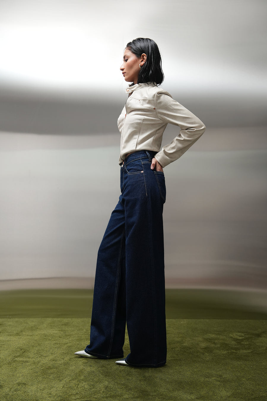 Raw Wash Straight Fit Jeans
