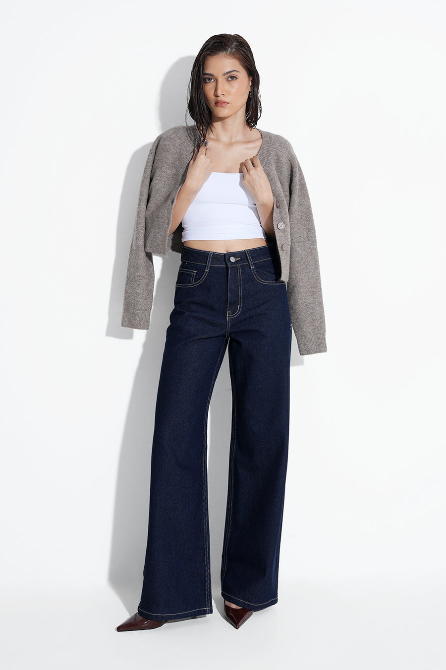 Raw Wash Straight Fit Jeans