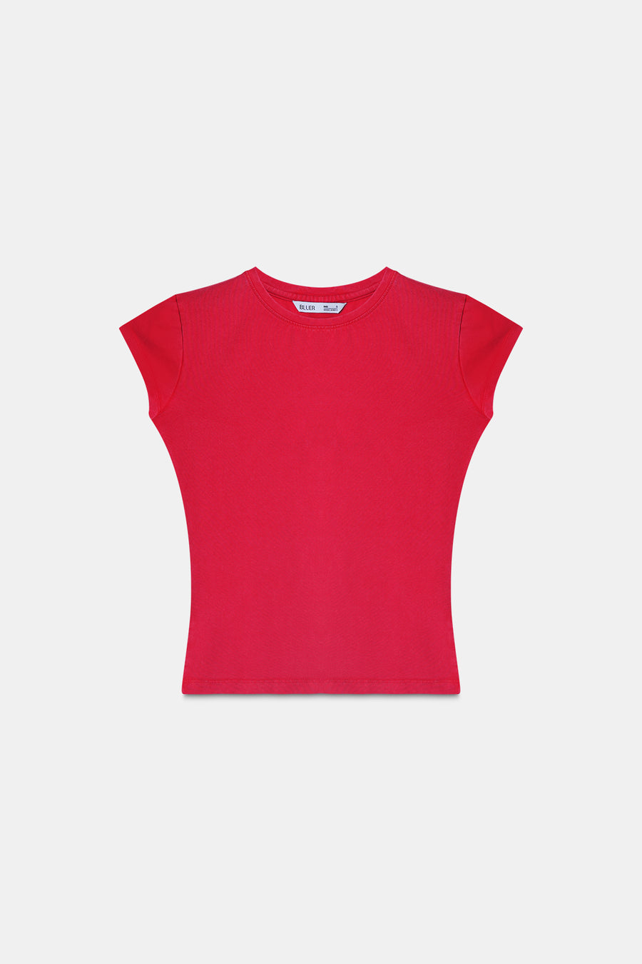 Red Acid Wash Fitted T-Shirt
