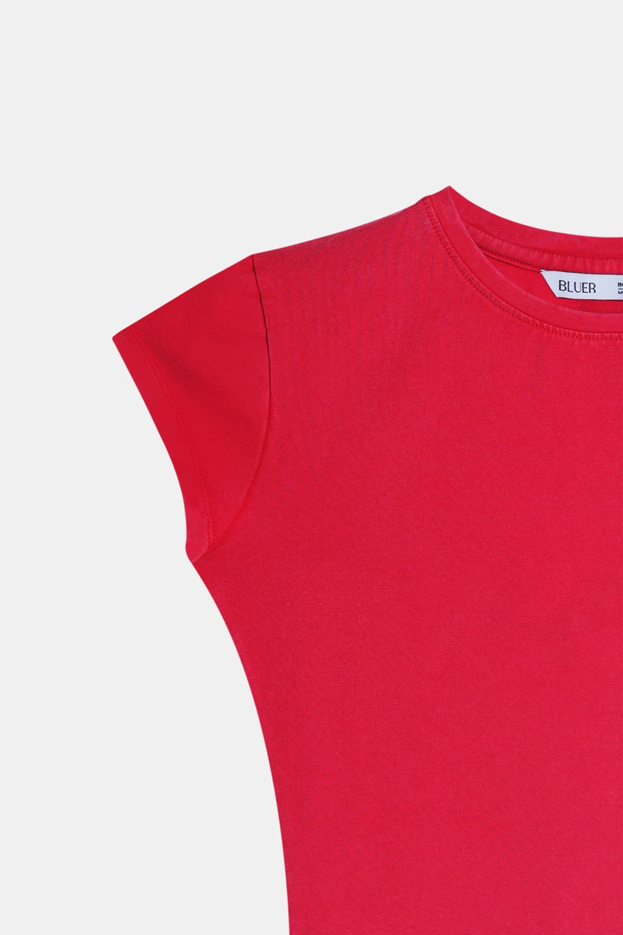 Red Acid Wash Fitted T-Shirt