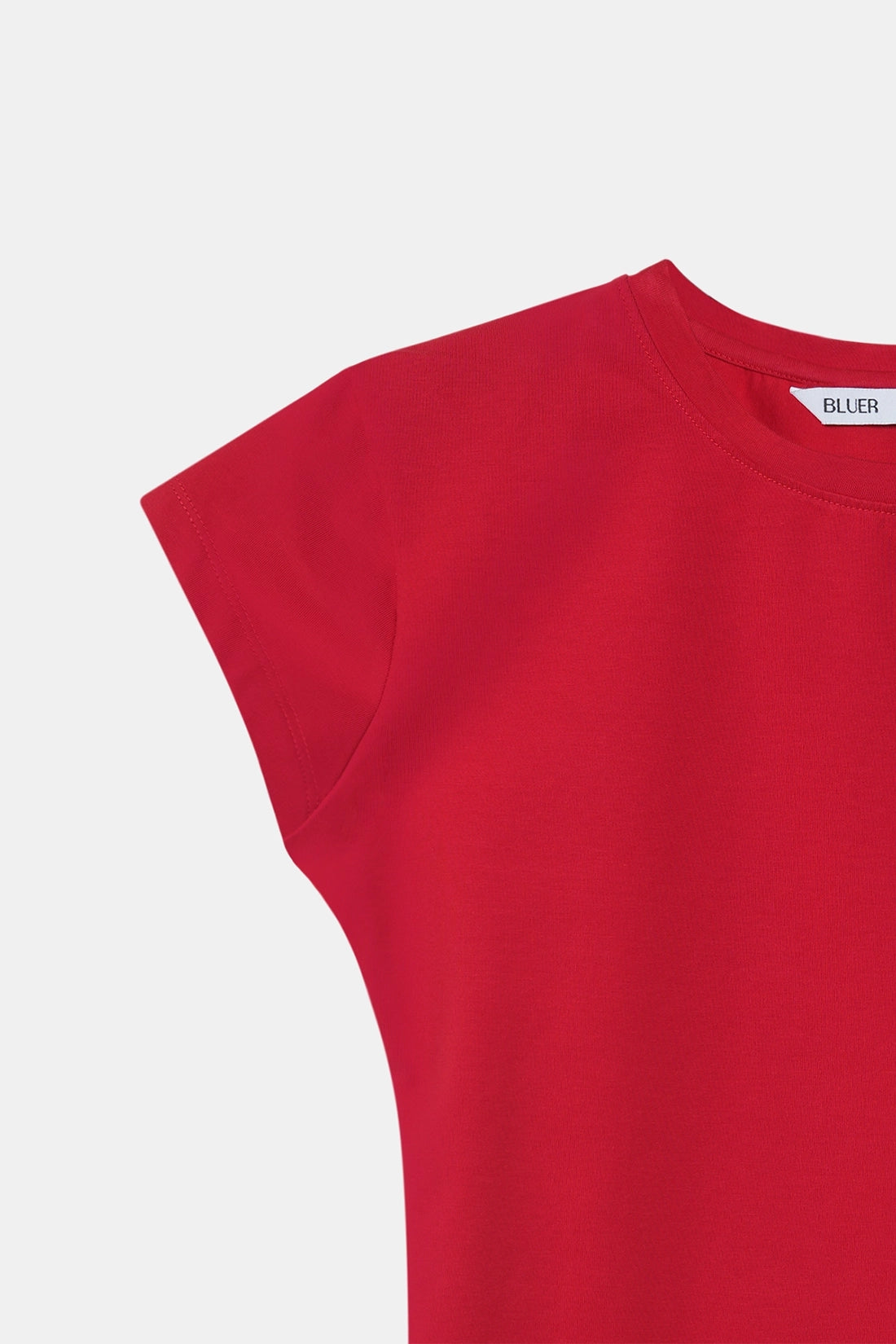 Red Solid Fitted T-Shirt