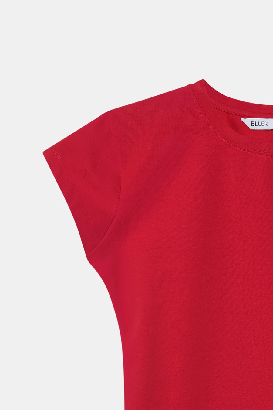 Red Solid Fitted T-Shirt