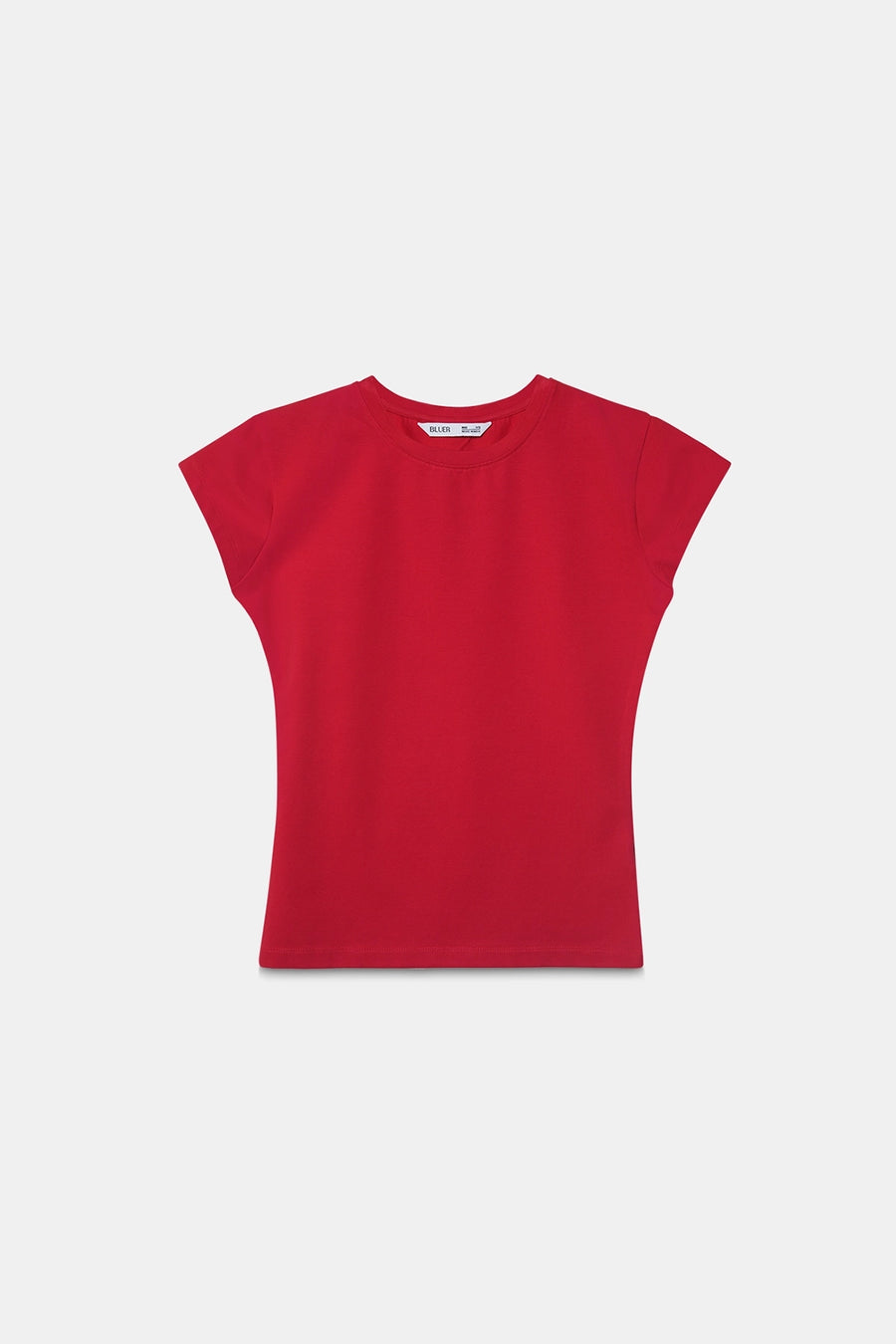 Red Solid Fitted T-Shirt