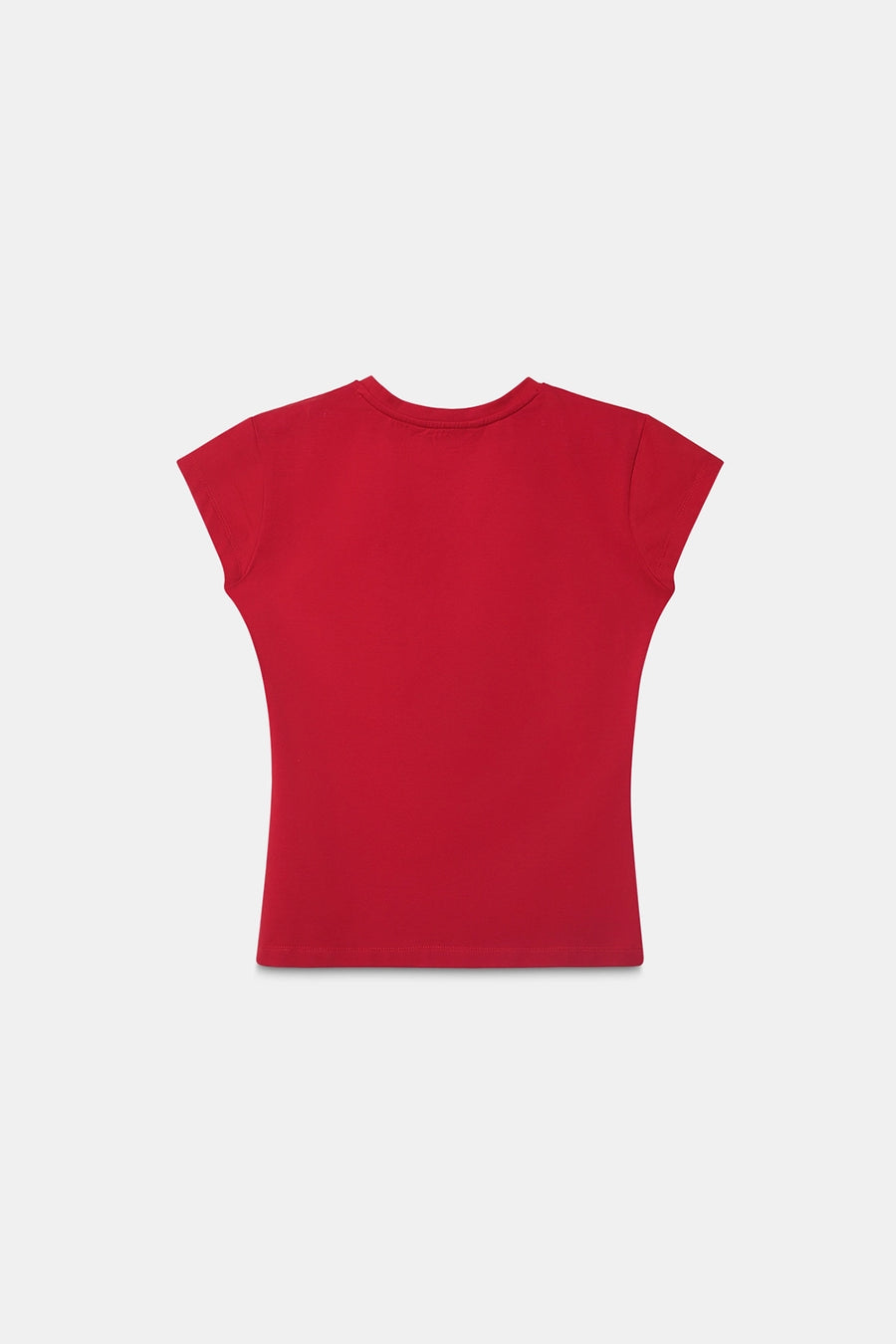 Red Solid Fitted T-Shirt