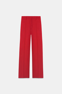 Red Pintuck Trouser