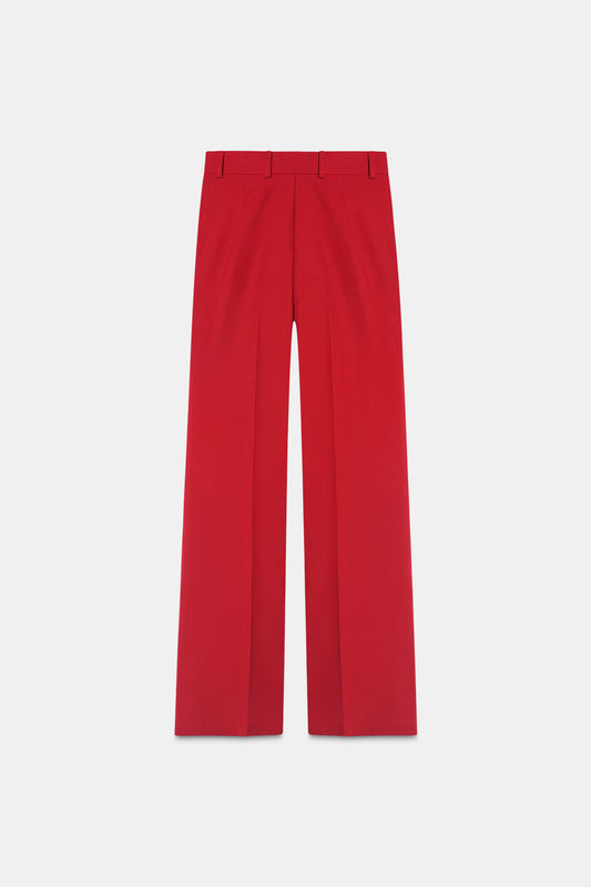 Red Pintuck Trouser