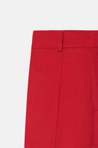 Red Pintuck Trouser