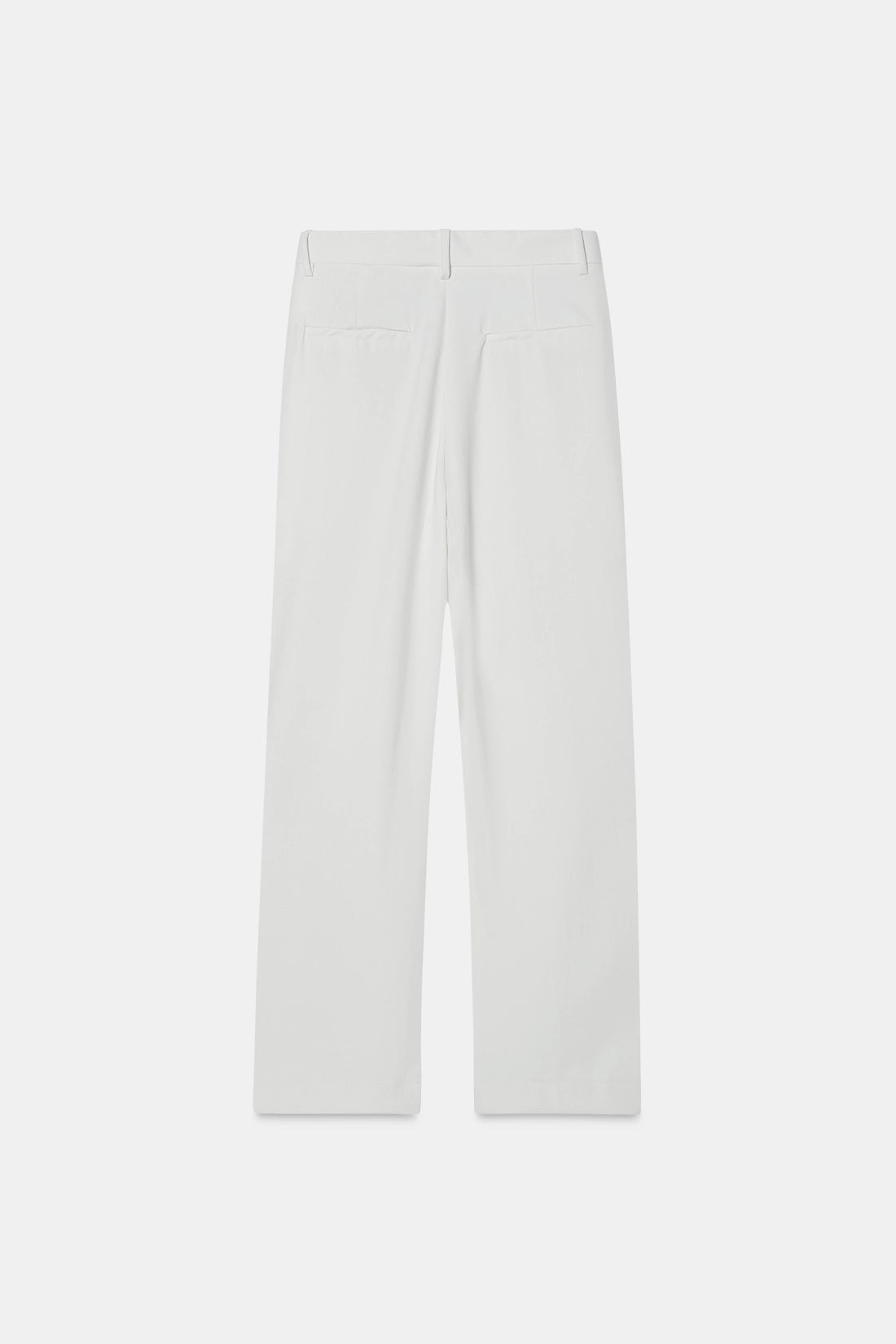 Relaxed Fit Pleated Trouser - White