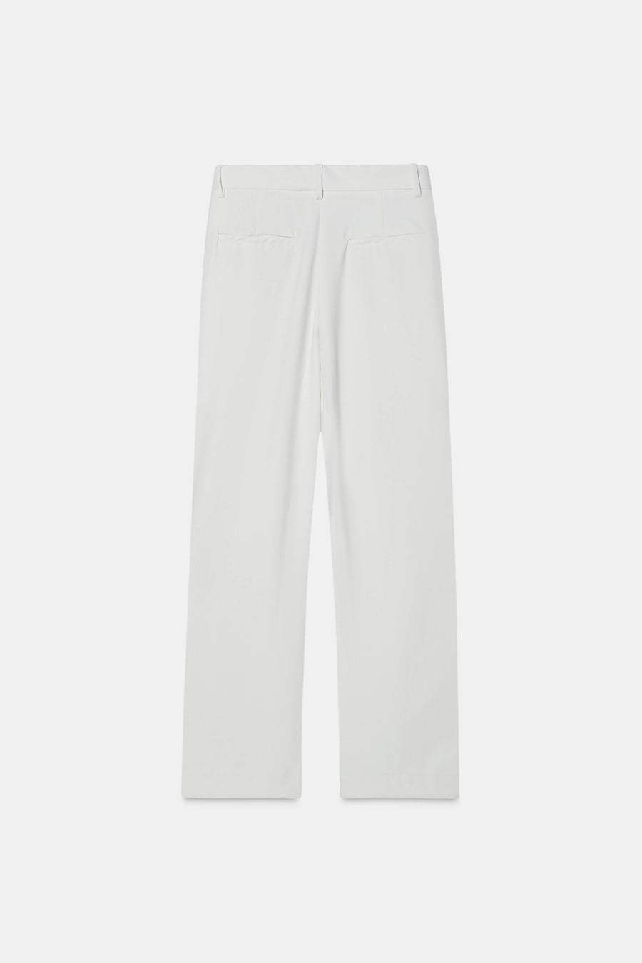 Relaxed Fit Pleated Trouser - White