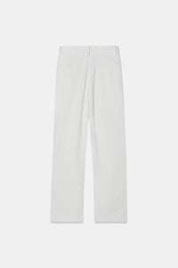 Relaxed Fit Pleated Trouser - White