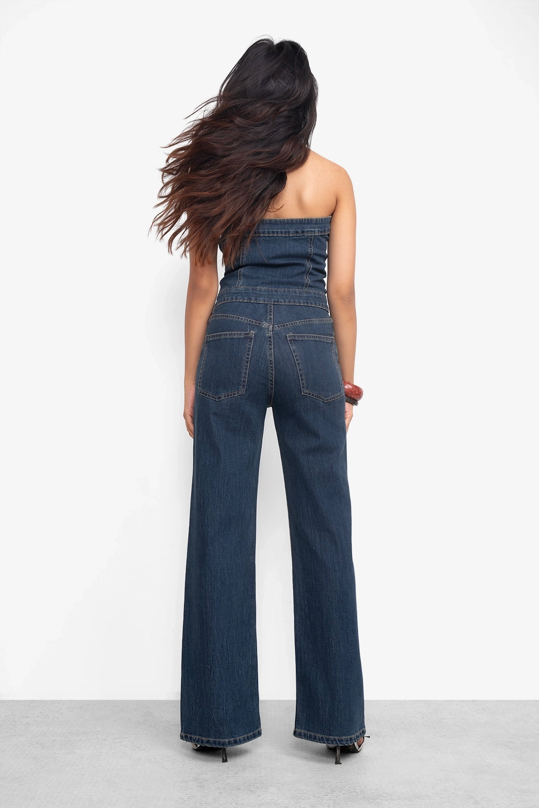 Buttoned Denim Jumpsuit