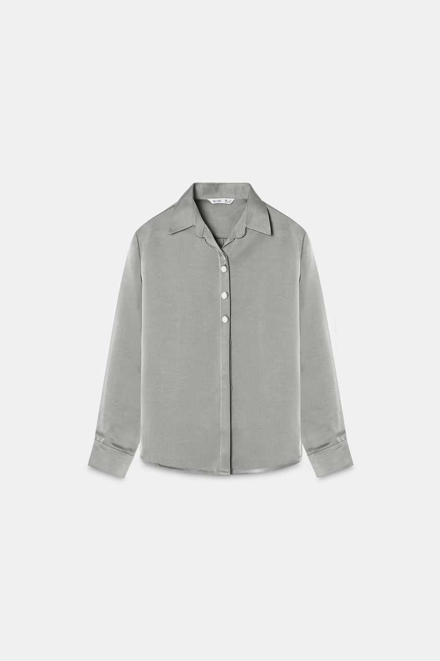 Sage Buttoned Satin Shirt