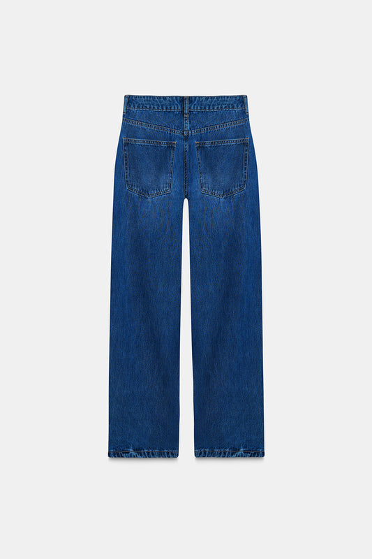 Sequin-Embroidered Crop Leg Jeans
