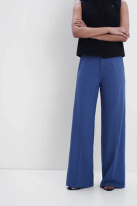 Slate Blue High-Rise Tailored Trouser