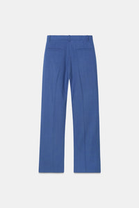 Slate Blue High-Rise Tailored Trouser