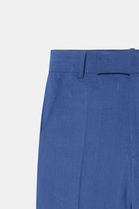 Slate Blue High-Rise Tailored Trouser
