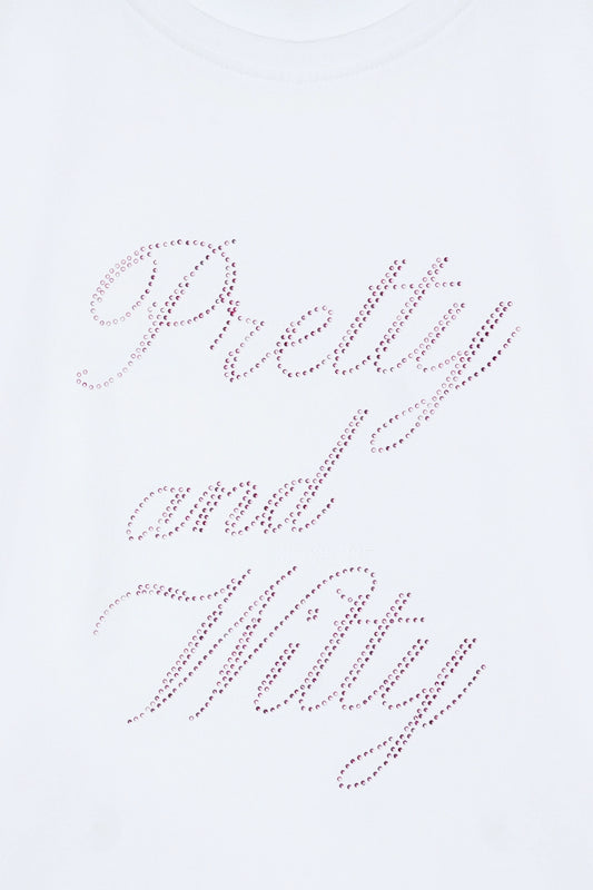Studded Slogan T-Shirt