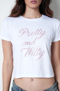 Studded Slogan T-Shirt
