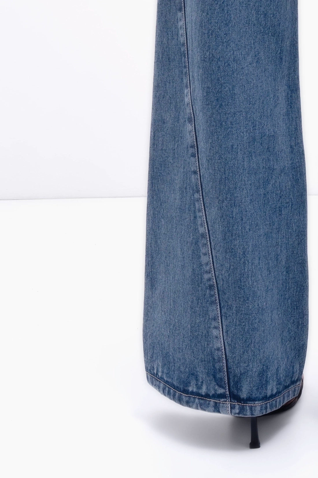 Tailored Panel Wide-Leg Jeans
