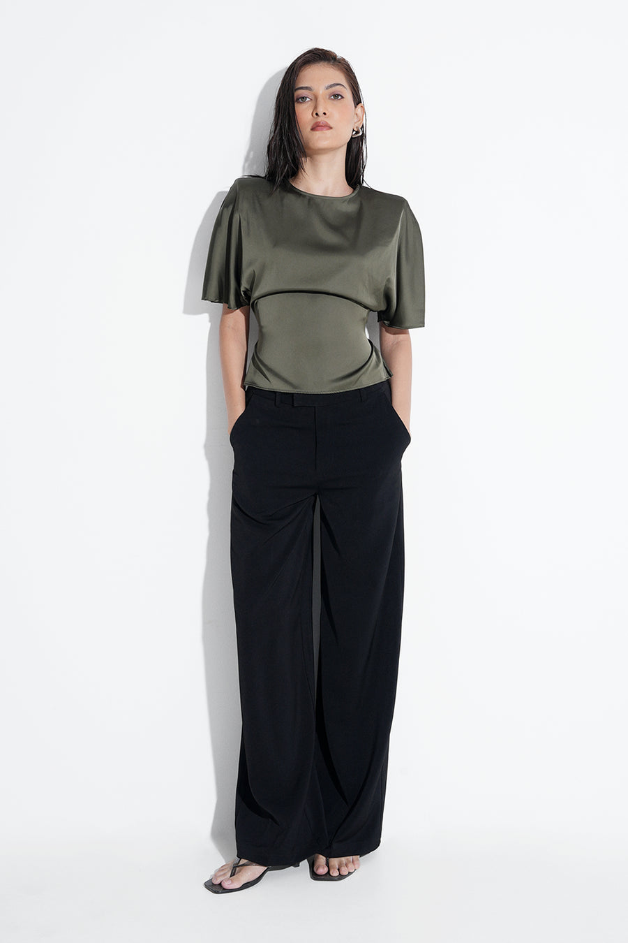 Tailored Straight Fit Trouser- Black