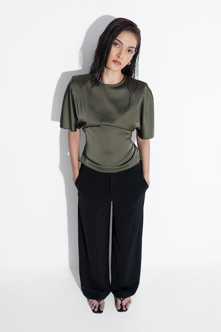 Tailored Straight Fit Trouser- Black