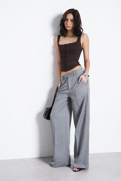 Tailored Straight Fit Trouser- Grey
