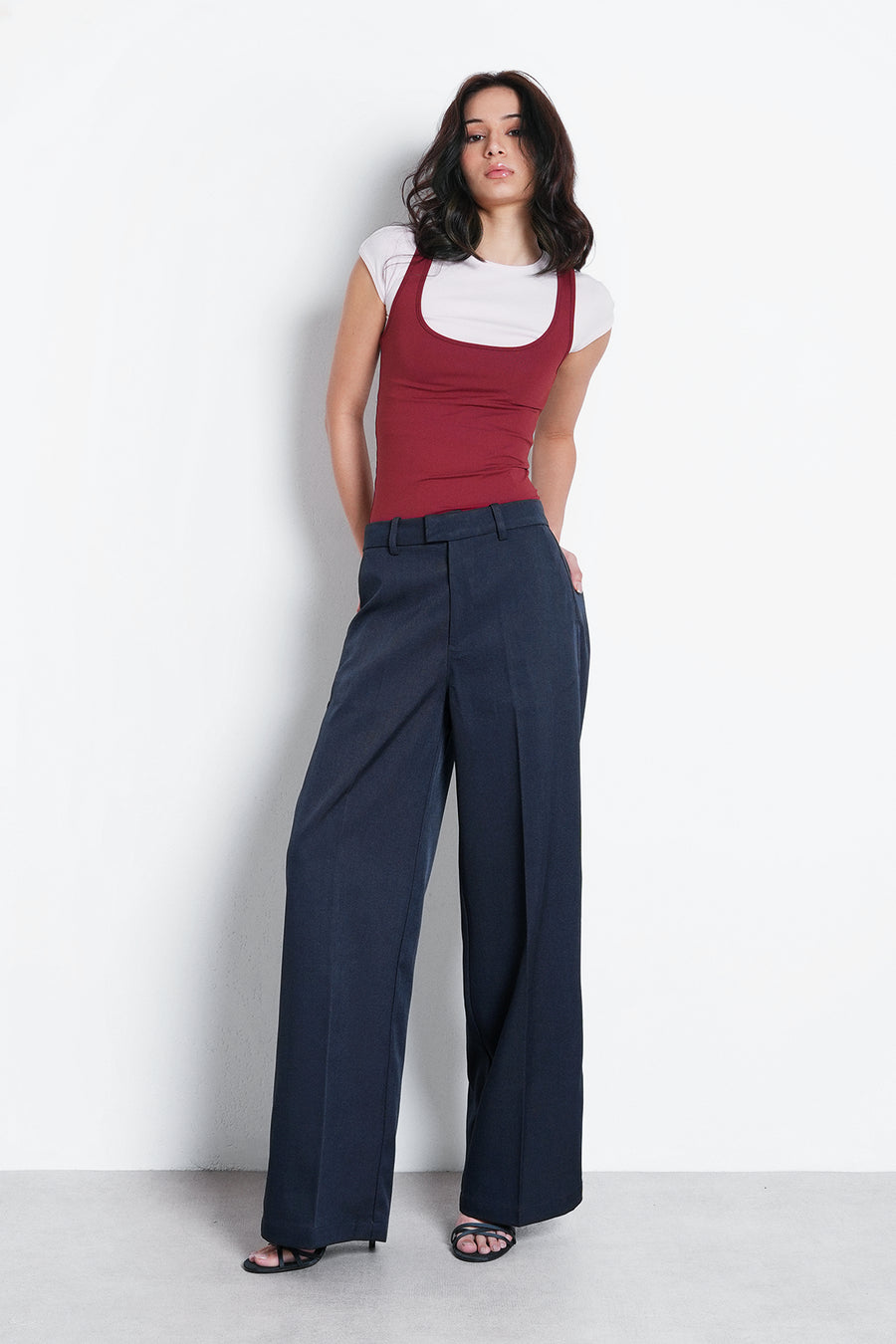 Tailored Straight Fit Trouser- Navy
