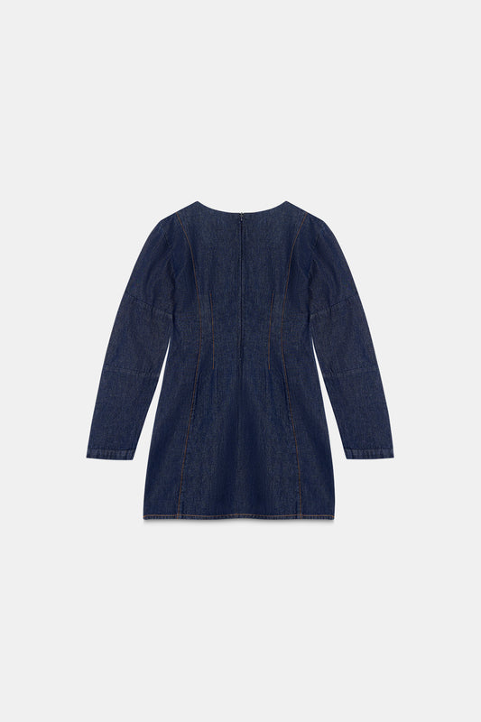 Tailored Long Sleeve Denim Dress