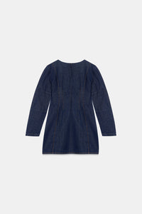 Tailored Long Sleeve Denim Dress