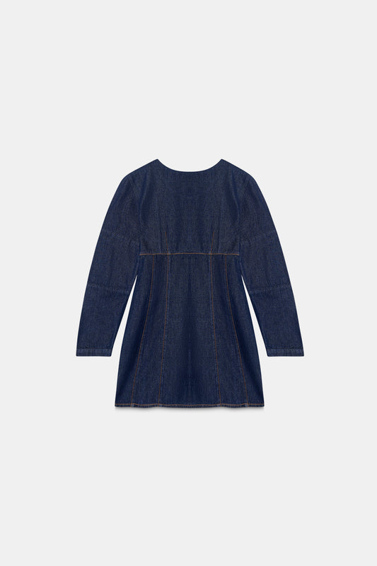 Tailored Long Sleeve Denim Dress