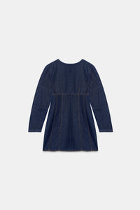 Tailored Long Sleeve Denim Dress
