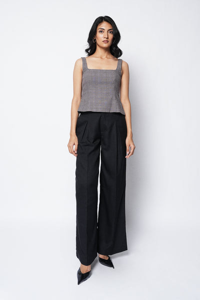 Tailored Plaid Top