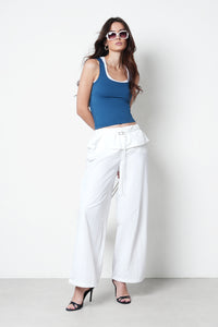 Teal Polyamide Tank Top