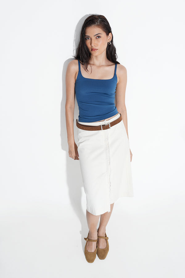 Teal Strappy Polyamide Top