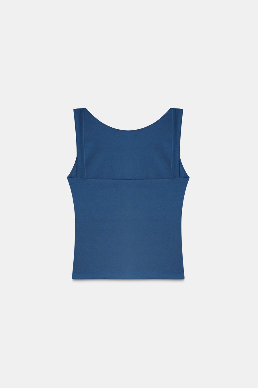 Teal Open-Back Polyamide Top