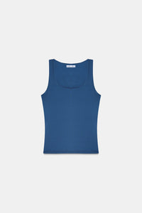 Teal Polyamide Tank Top