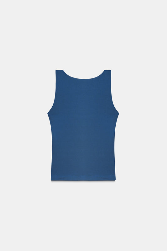 Teal Polyamide Tank Top